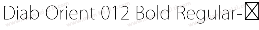 Diab Orient 012 Bold Regular字体转换
